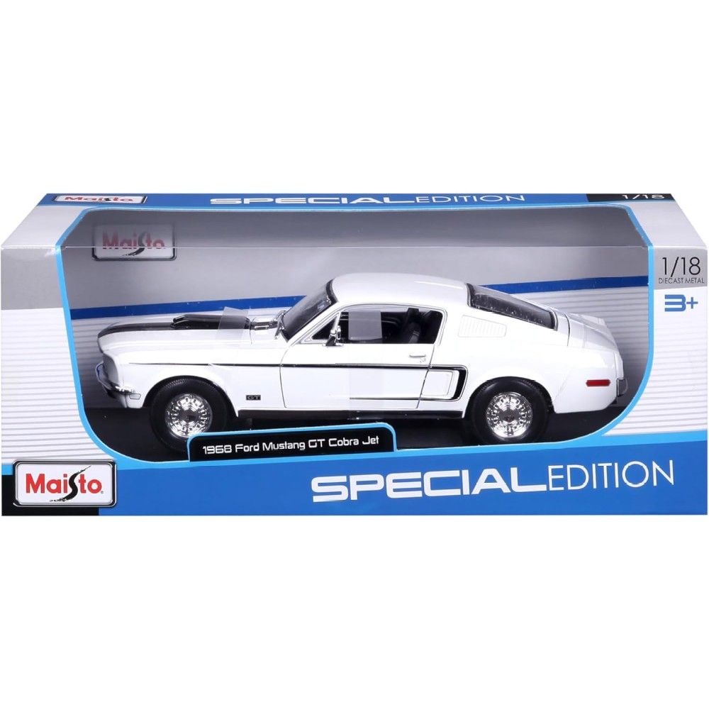 1/18 - Ford Mustang GT Cobra Jet, Branco, 1968