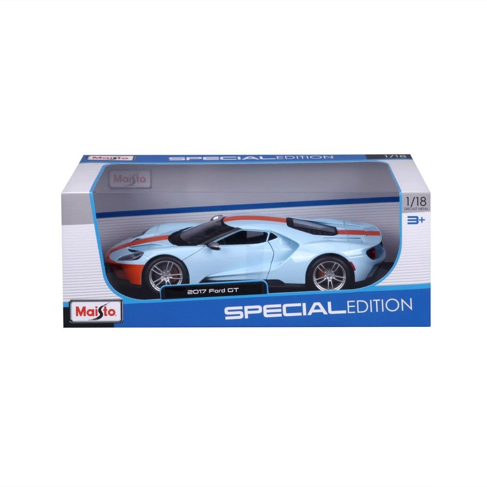 1/18 - Ford GT, Azul/Laranja, 2017