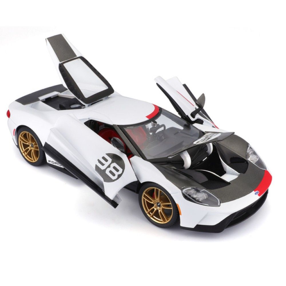 1/18 - Ford GT Heritage Edition, Branco, 2021