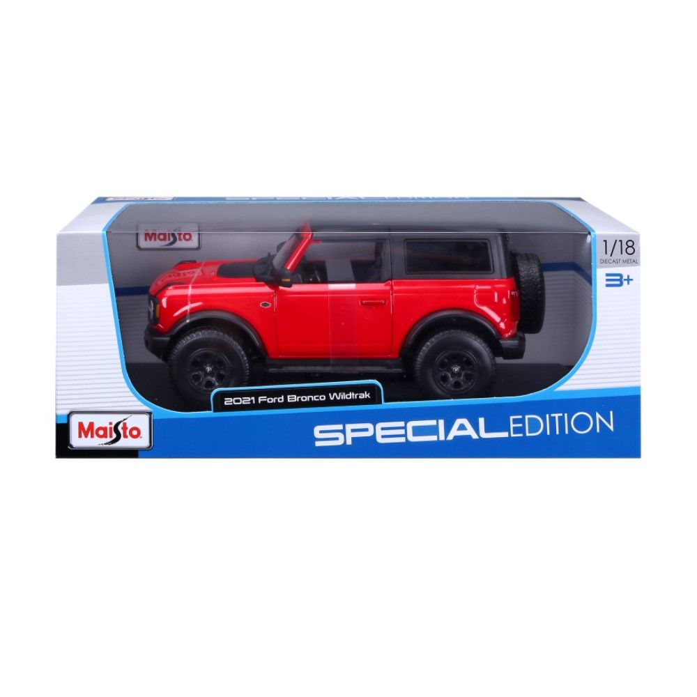 1/18 - Ford Bronco Wildtrack, Vermelho, 2021