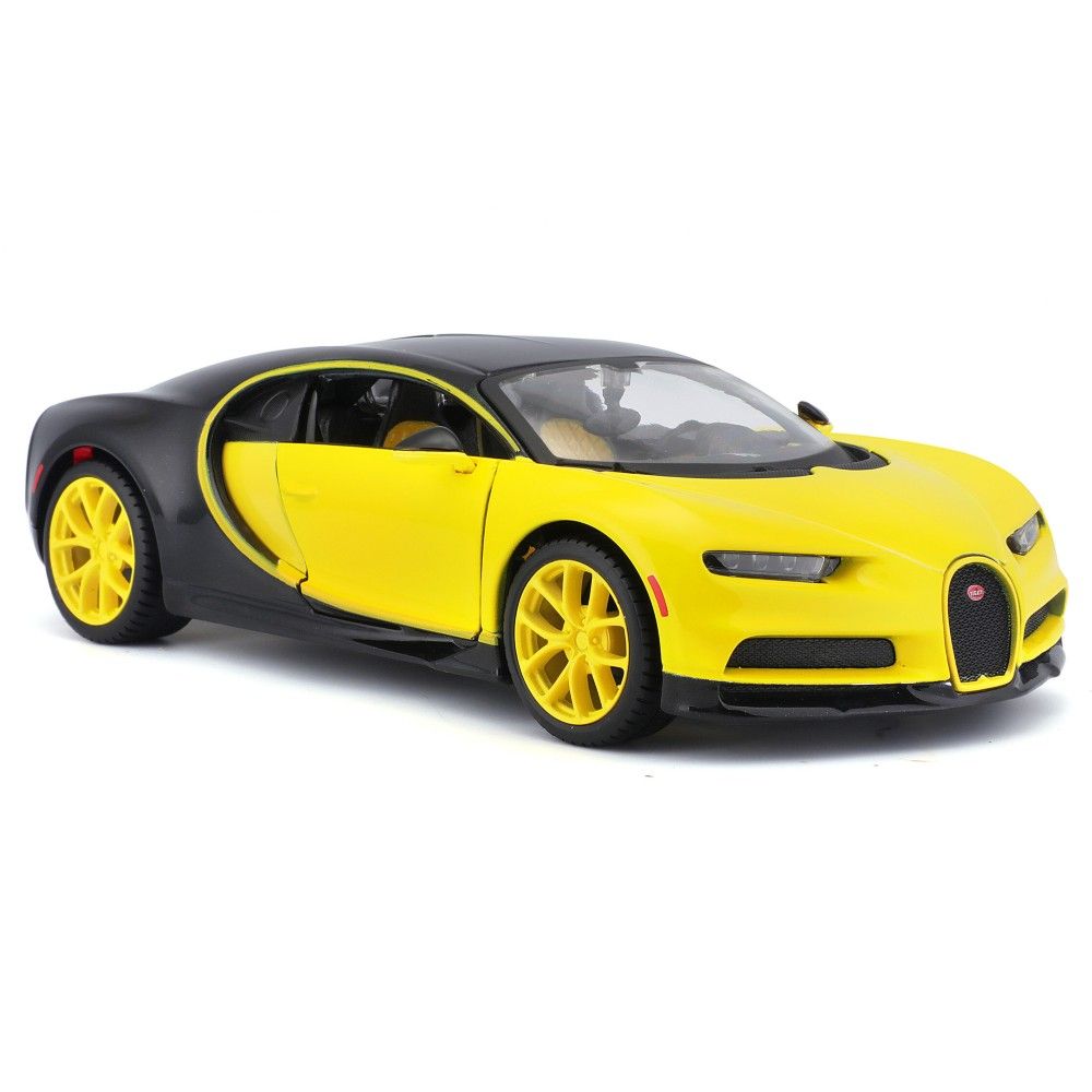 1/24 - Bugatti Chiron, 2018, amarelo/preto