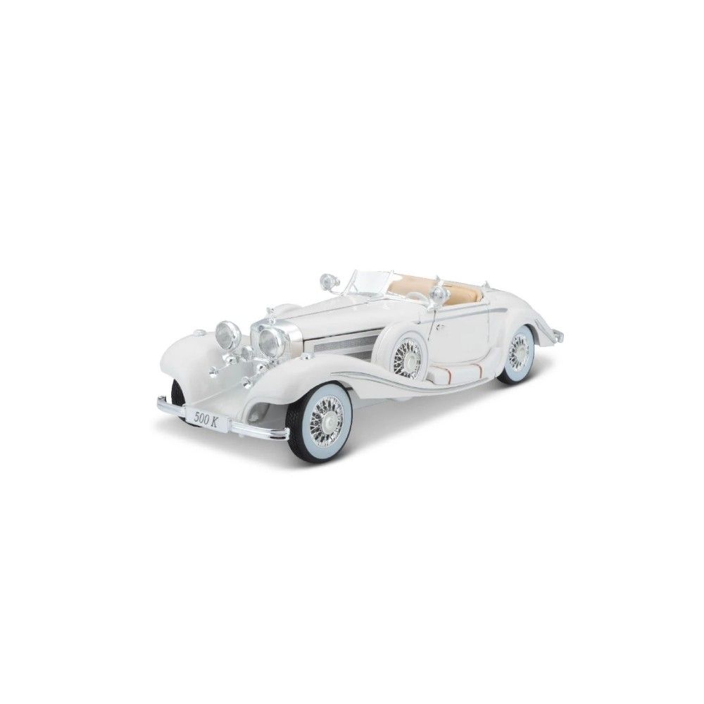 1/18 - Mercedes 500 K Typ Spezial-Roadster, Branco, 1936, Maharadjah