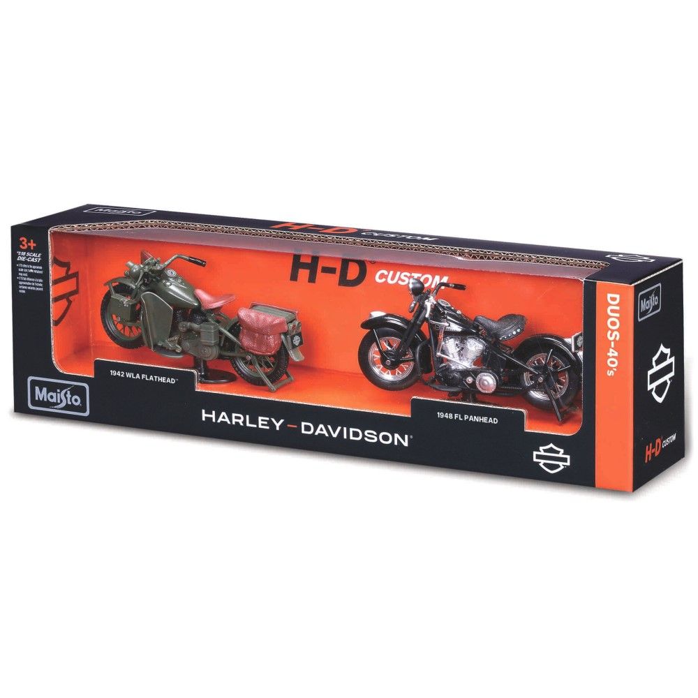 1/18 - Set Harley Davidson anos 50, Hydra Glide 1953 + Duo Glide 1953