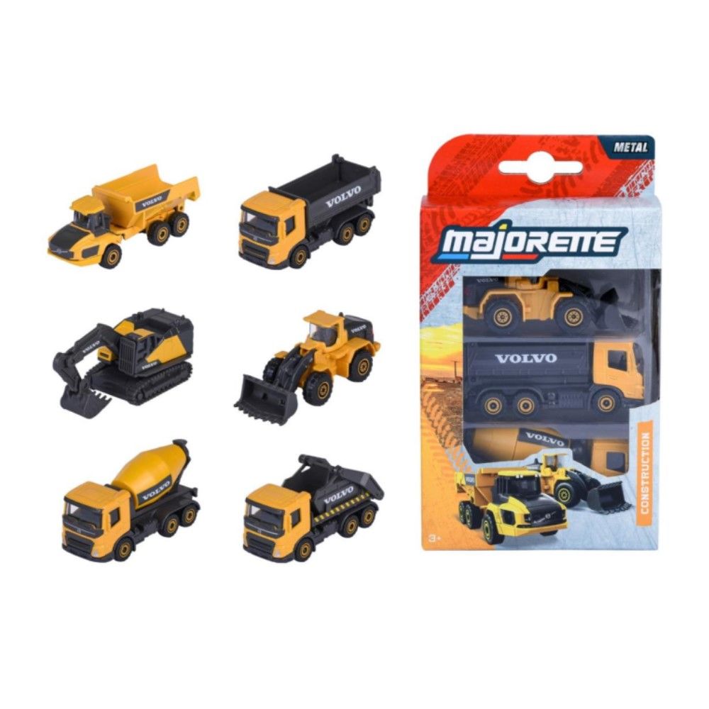Pack de 3 veículos de Construção Volvo