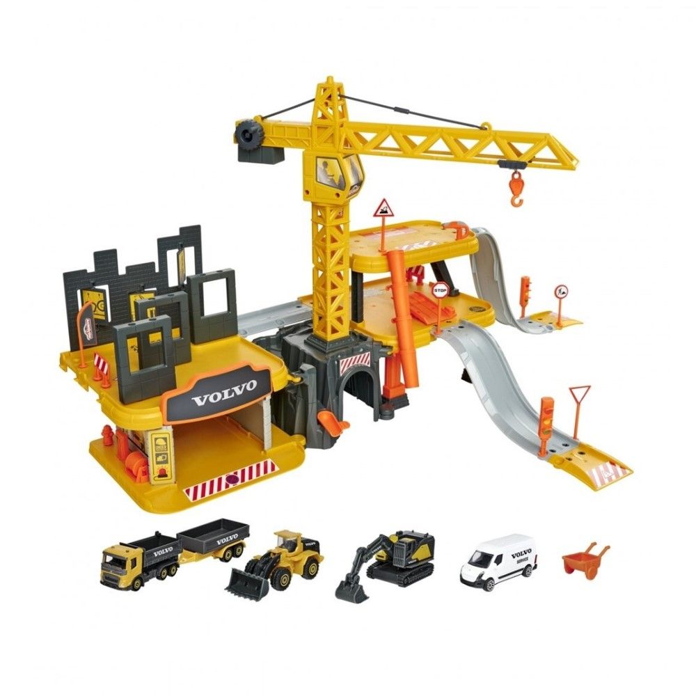 Conjunto de Construção Volvo com 5 veículos incluidos