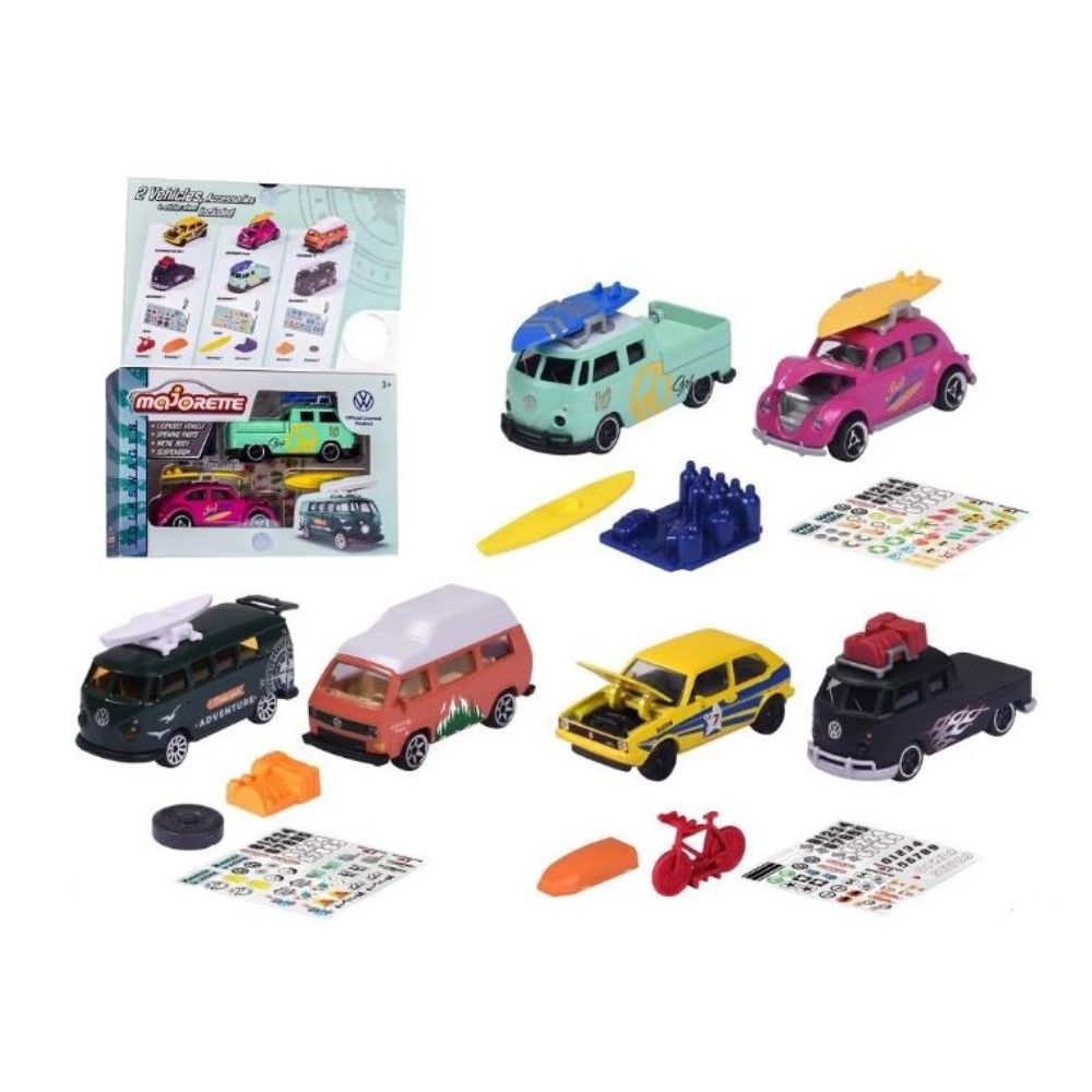 Pack de 2 VW Carros Originais com acessórios