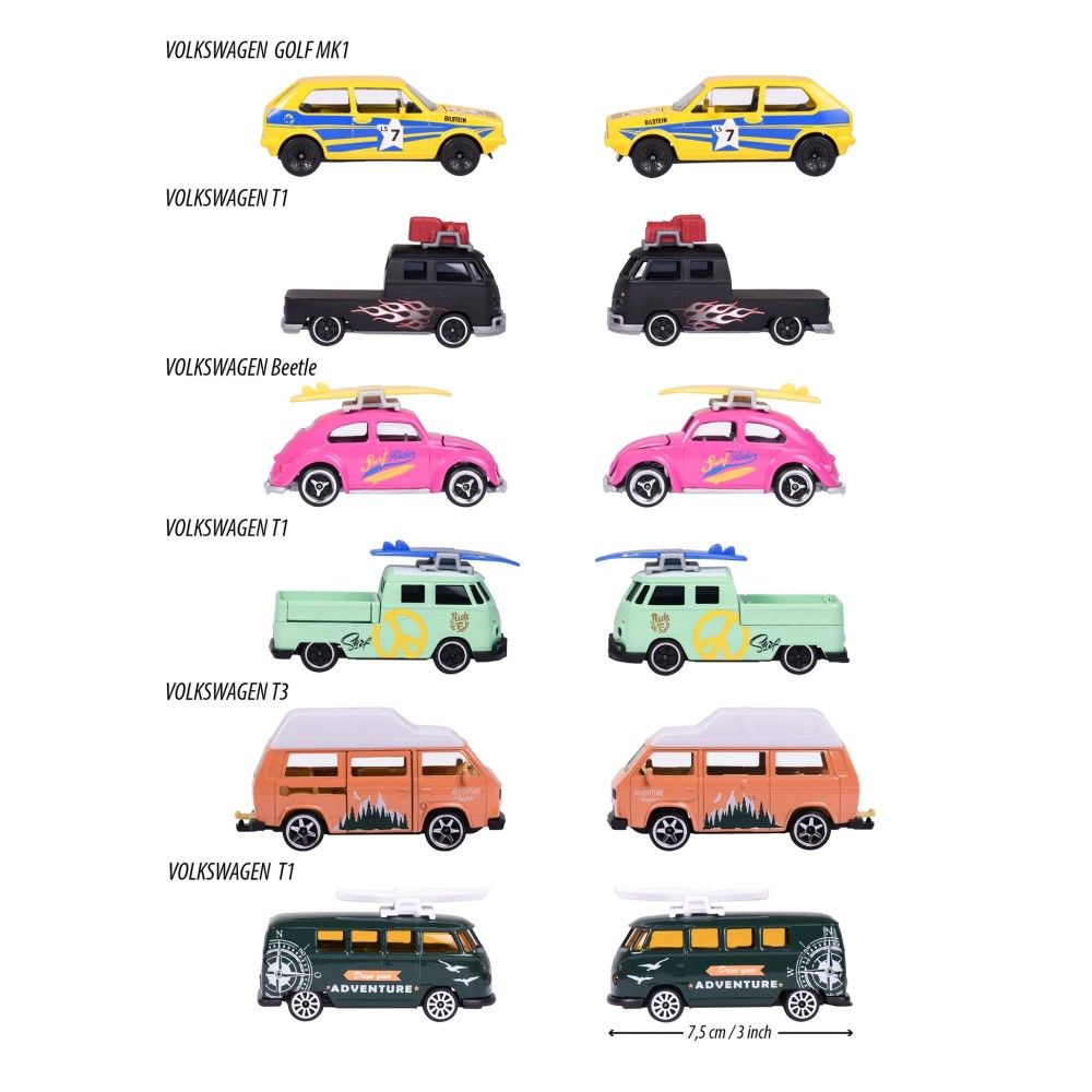 Pack de 2 VW Carros Originais com acessórios
