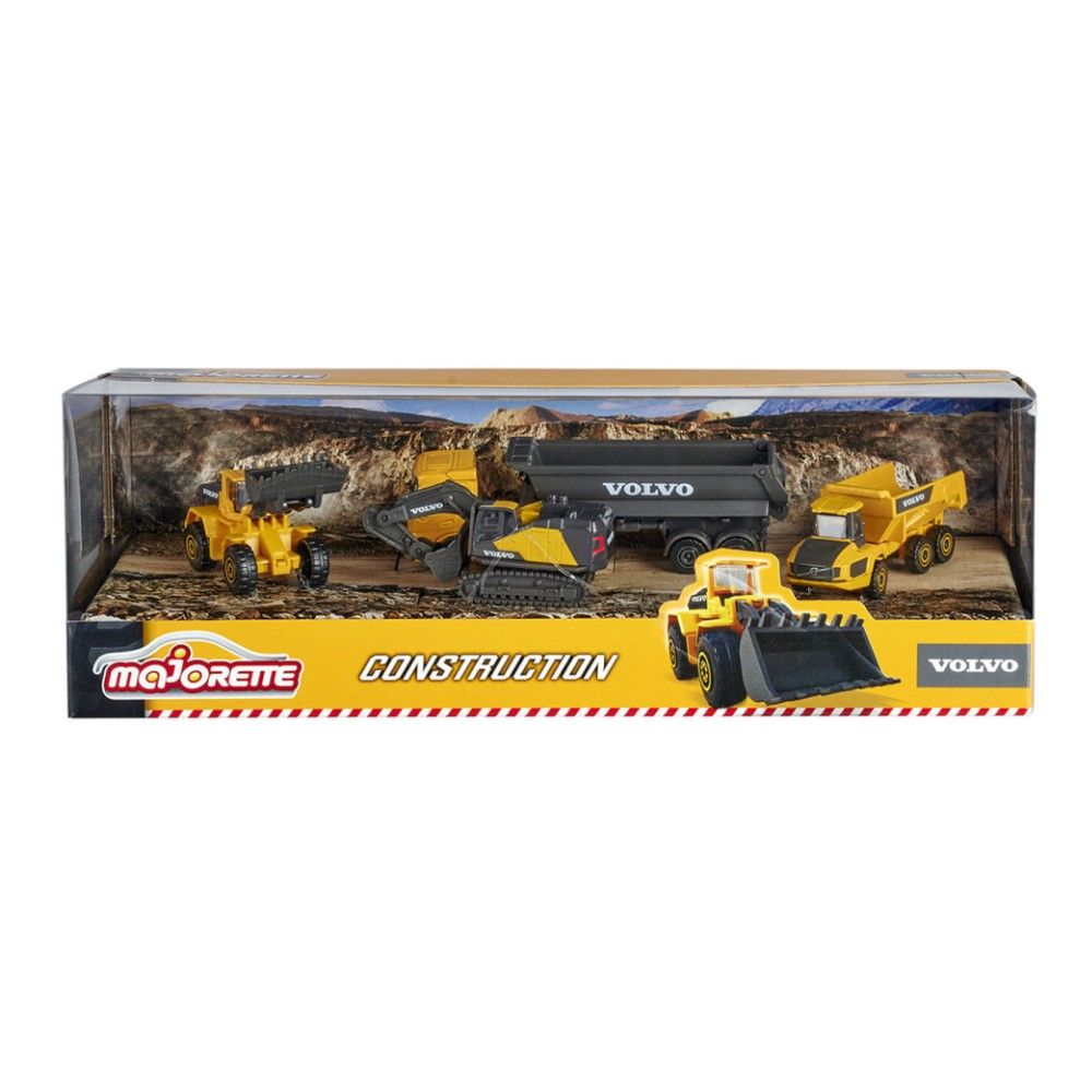 Gift Set com 5 Unidades - Veículos de Construção Volvo