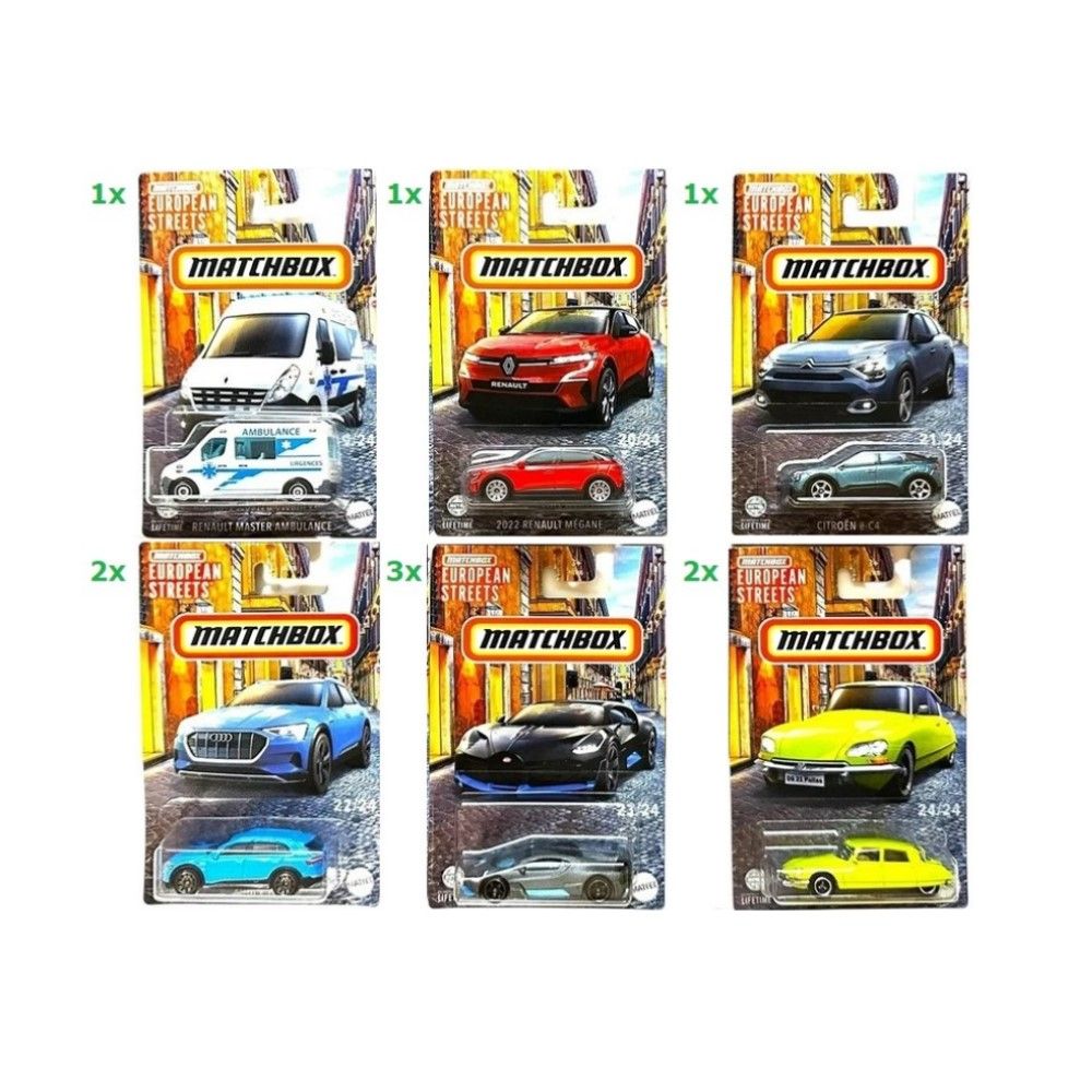 Matchbox - Sortido Europa (Cx. 10 unidades)