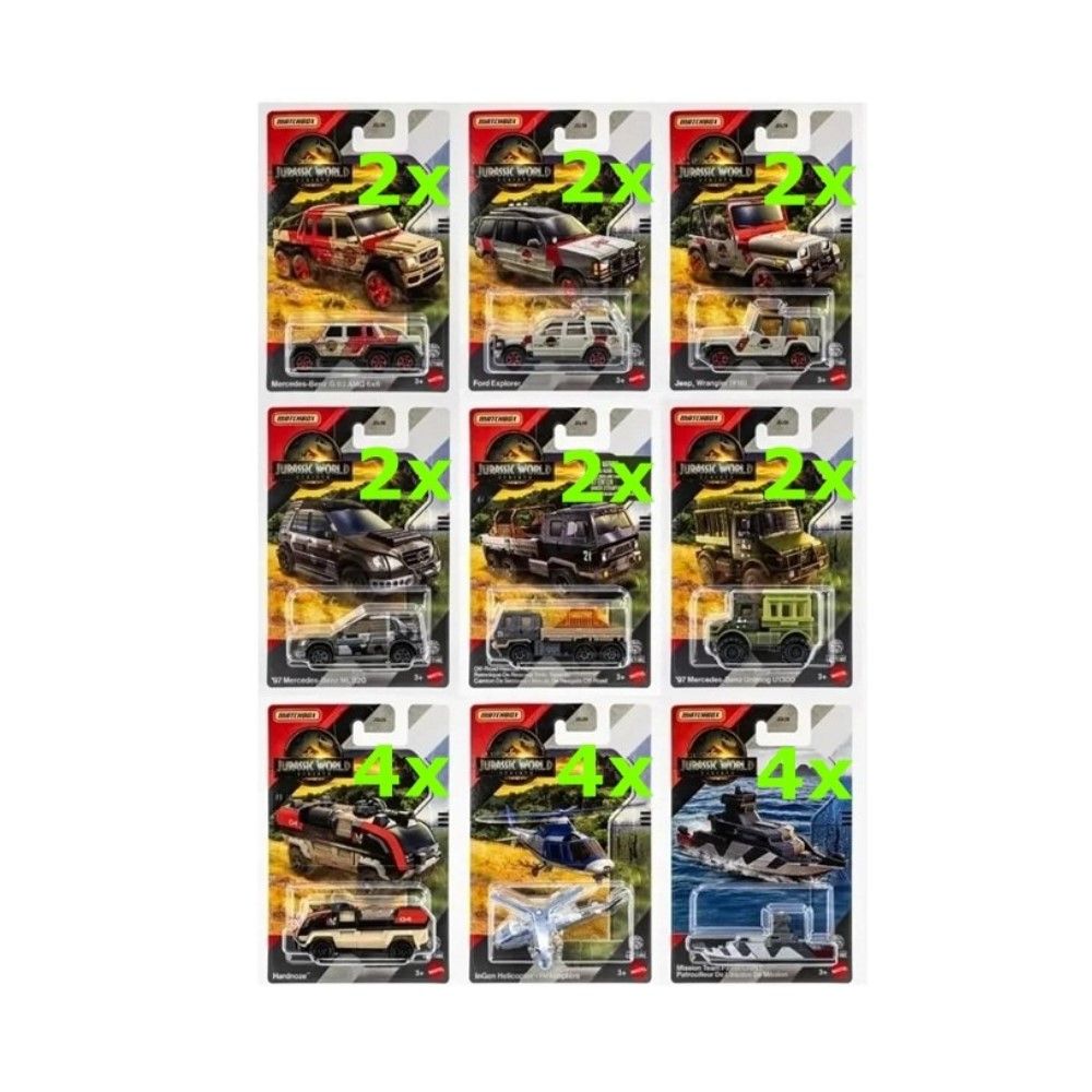 Matchbox - Jurassic World (Cx. 24 unidades)