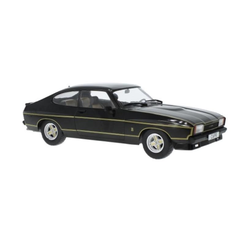 1/18 - Ford Capri MK II X-Pack, preto/dourado, 1975