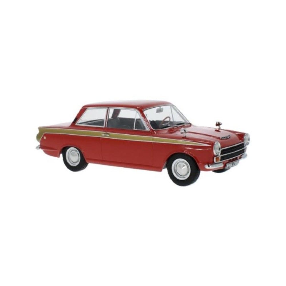 1/18 - Ford Lotus Cortina MK I, vermelho/dourado, 1966