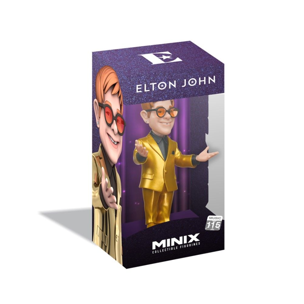 Fig.12cm Elton John Fato dourado