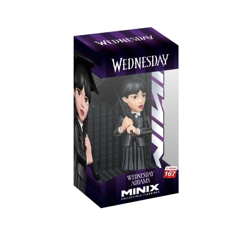 Fig.12cm Wednesday - Wednesday Addams c/ guarda-chuva