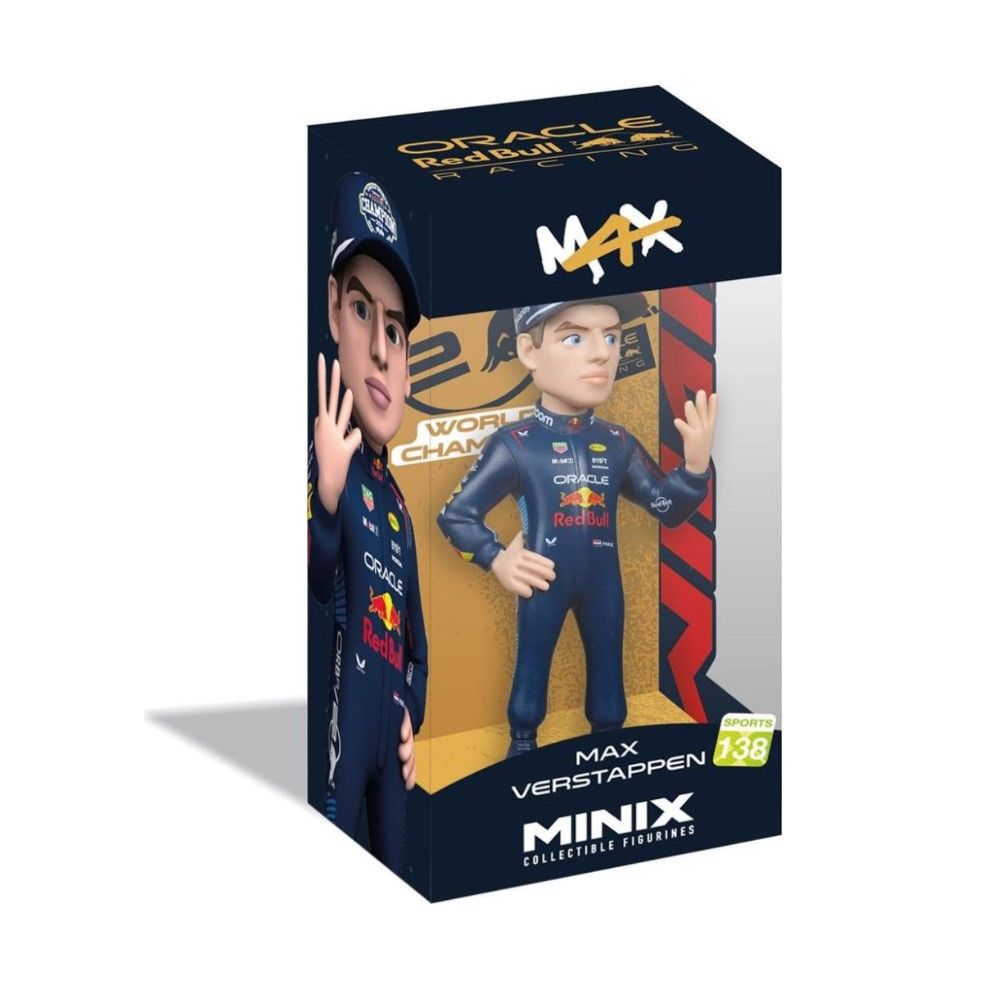 Fig.12cm Fórmula 1 Red Bull - Max Verstappen Tetra Campeão do Mundo