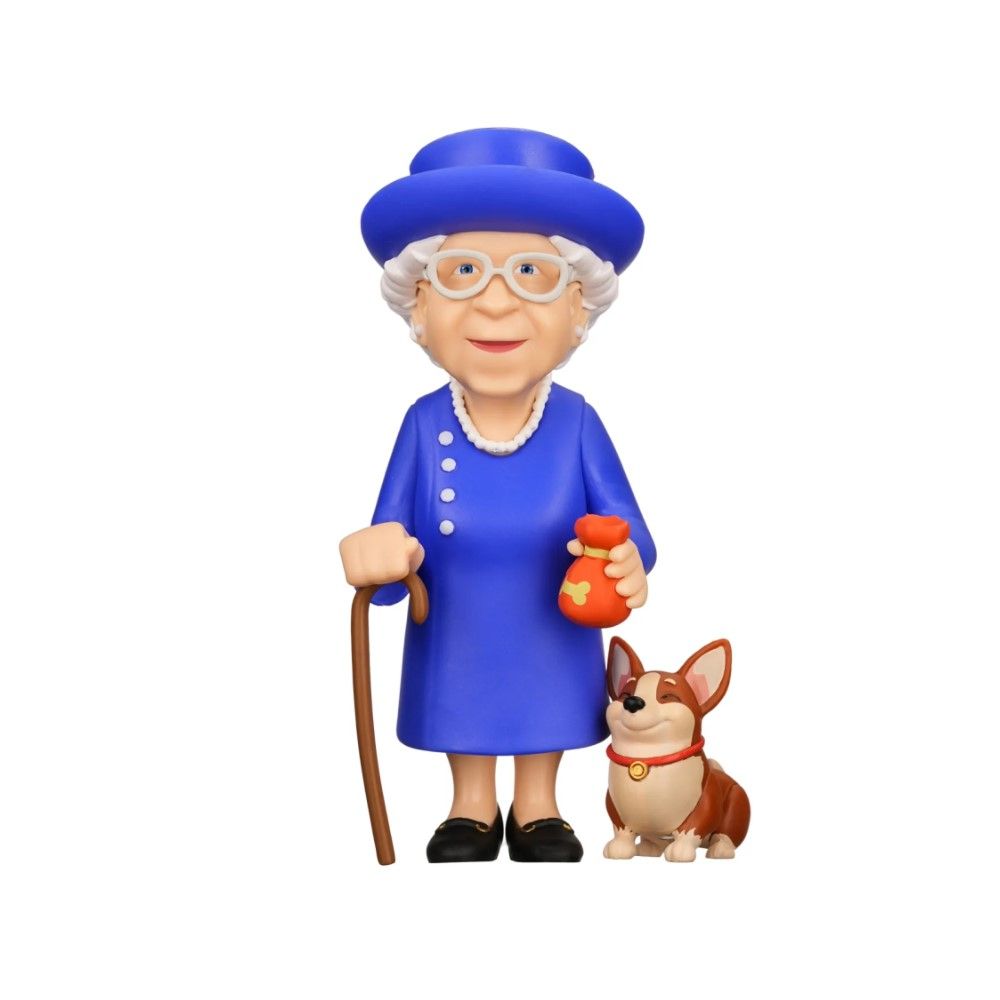 Fig.12cm Rainha Elizabeth II c/ Corgi