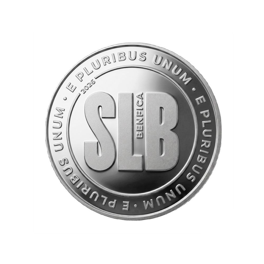 SLBenfica - Moeda com inscrição SLB, Prata