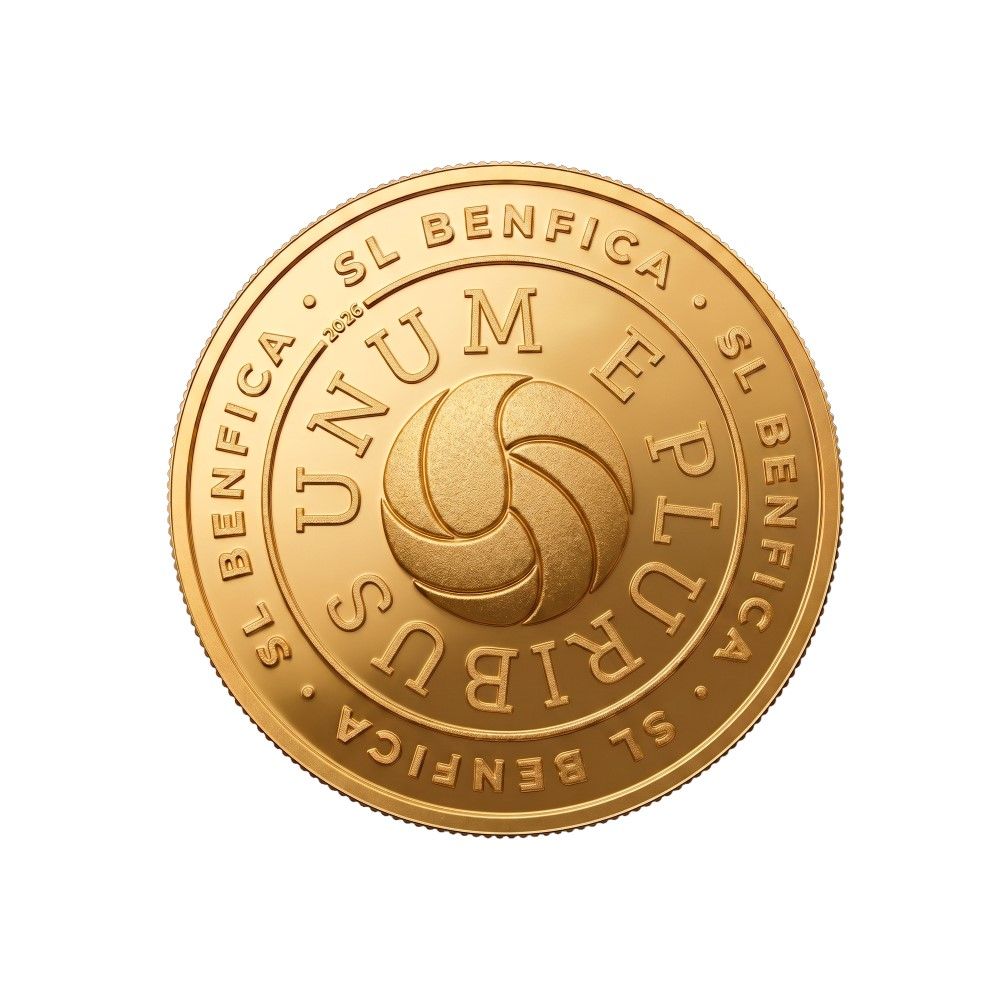 SLBenfica - Moeda com lema "Pluribus Unum", Ouro