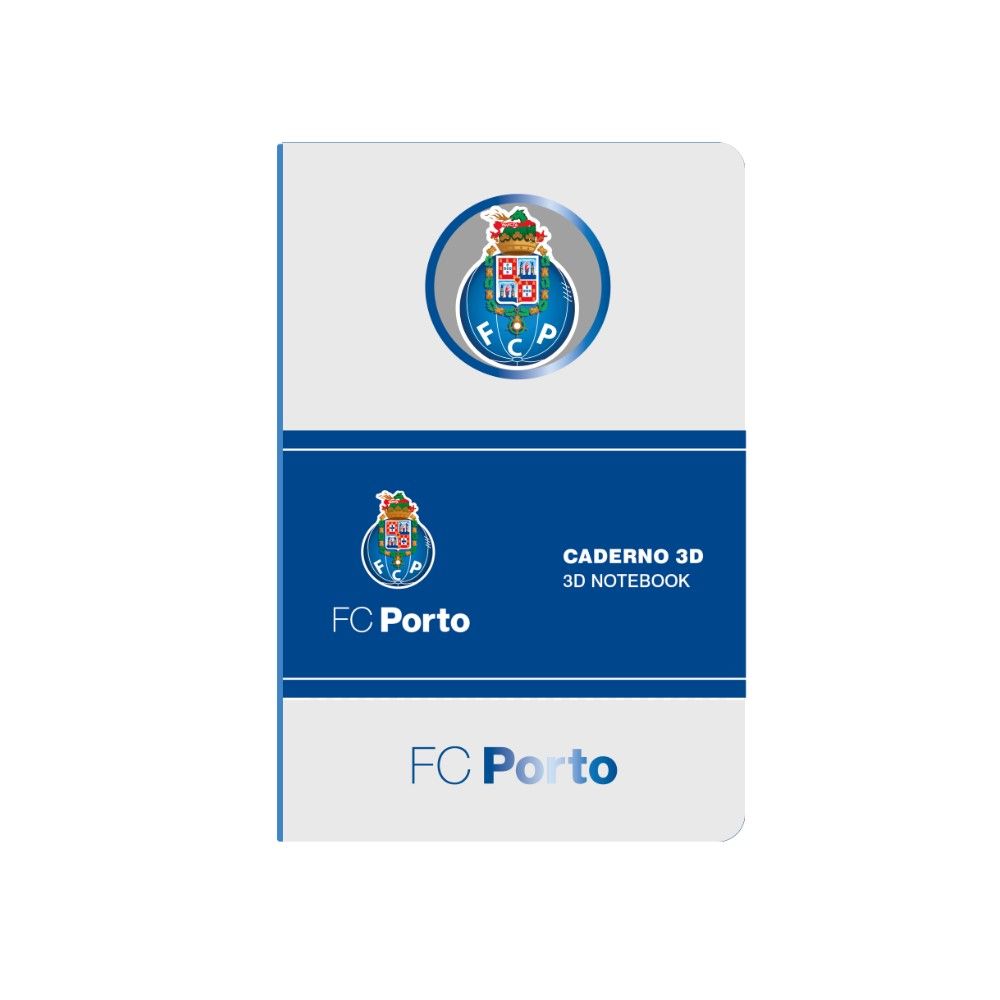 FCPorto - Caderno de Notas A5 com emblema em 3D