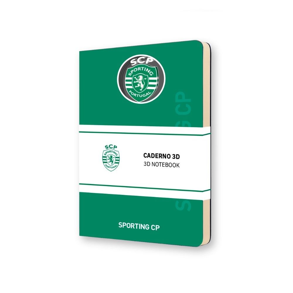 Sporting CP - Caderno de Notas A5 com emblema em 3D