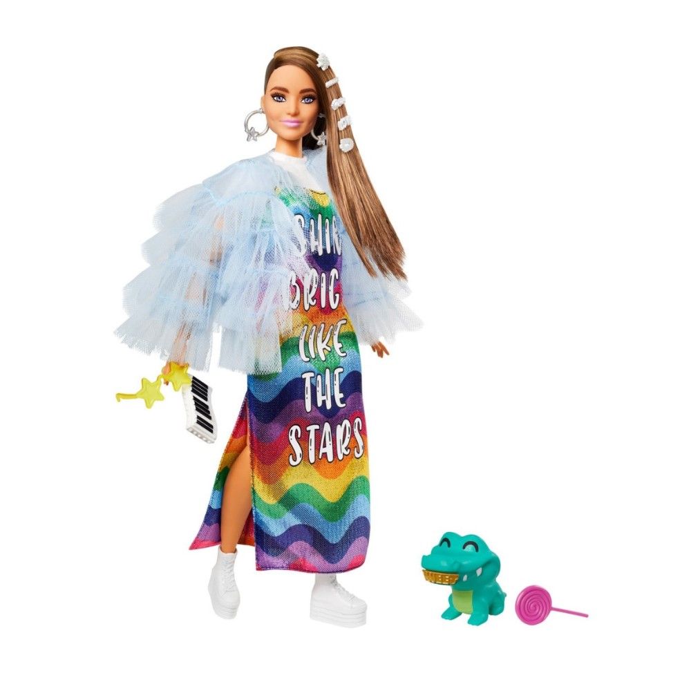 Barbie Extra Fashionista - Vestido Arco-Iris
