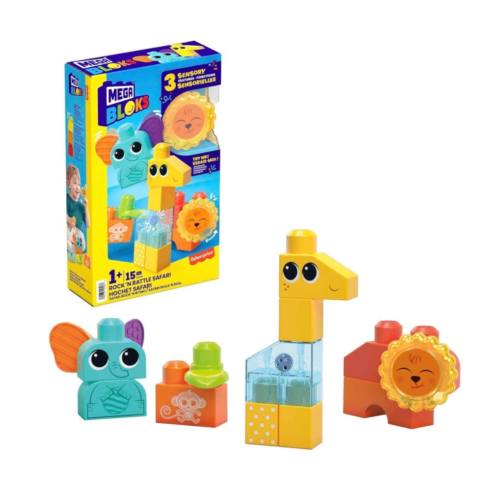 Blocos Sensoriais de Animais do Safári (15pcs)