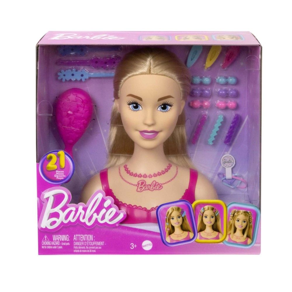 Busto Barbie com acessórios