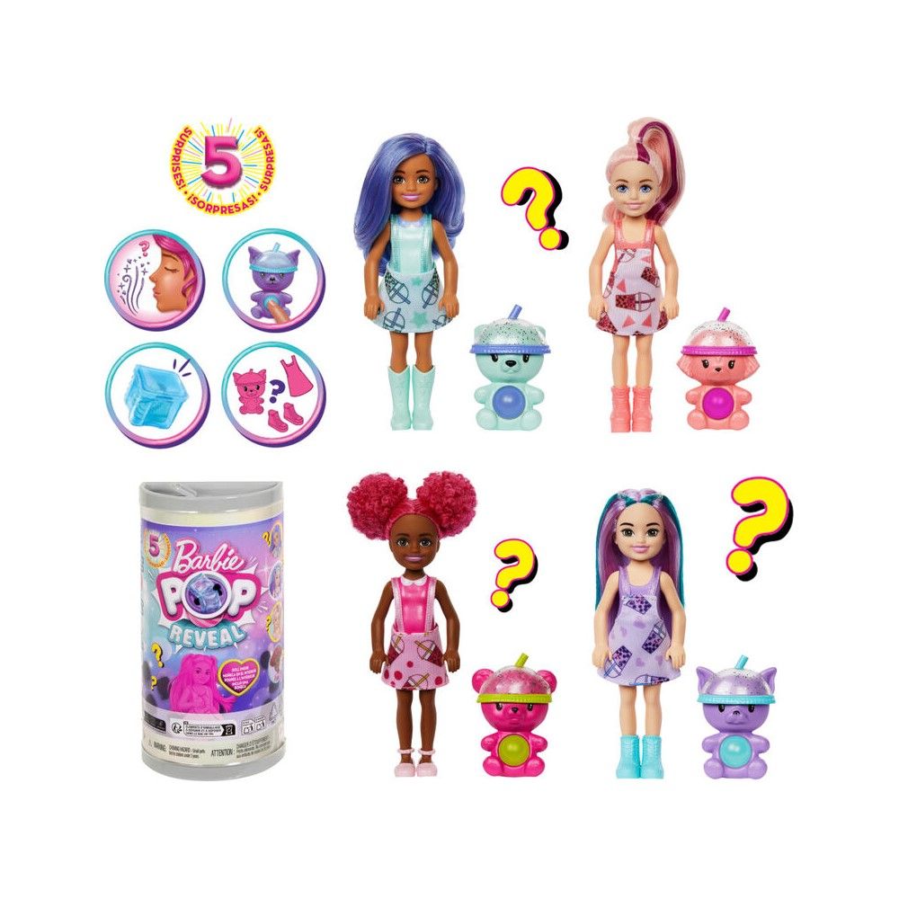 Sortido Barbie Chelsea Pop Boneca com cheiros de chá diferentes