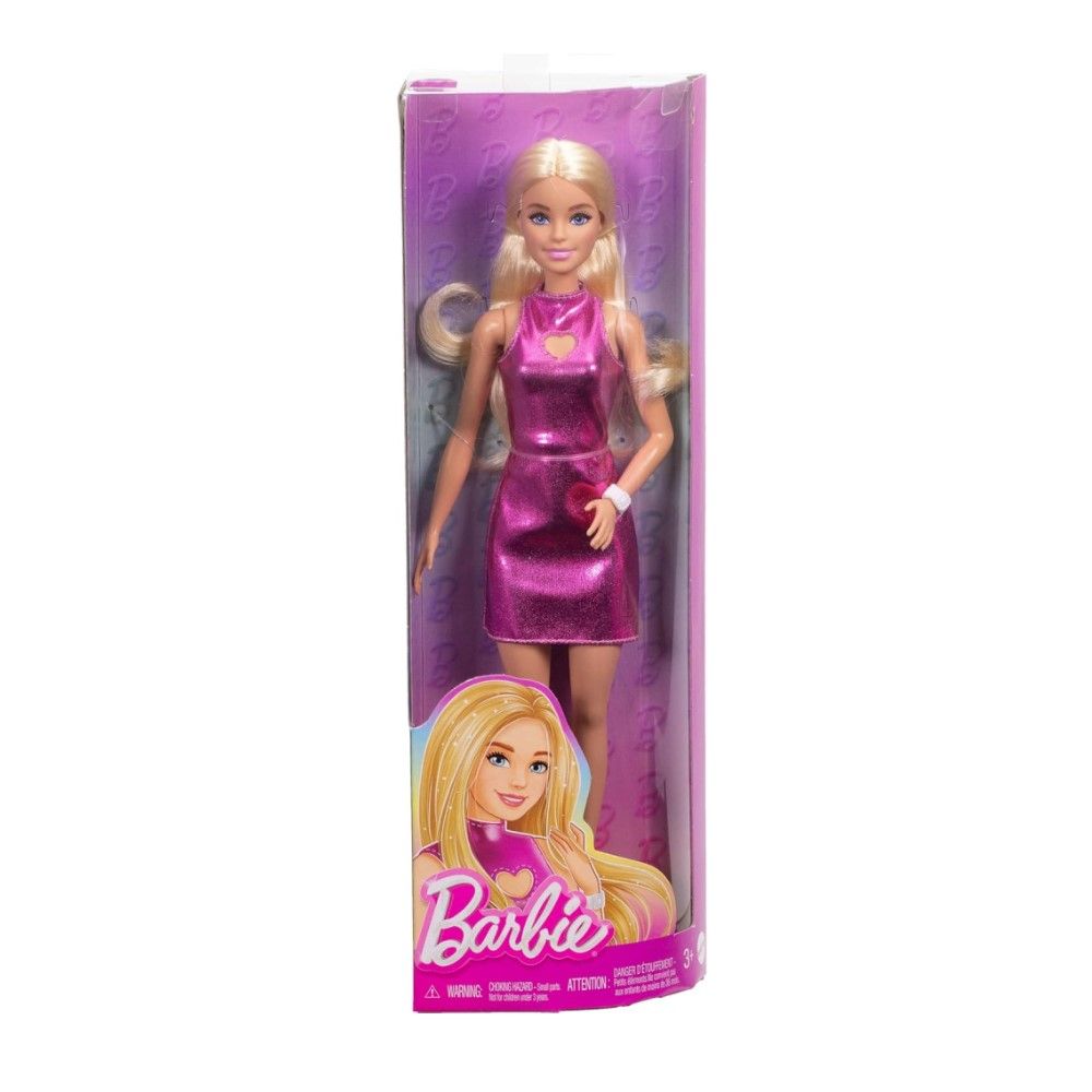 Barbie Metallic Pink Minidress