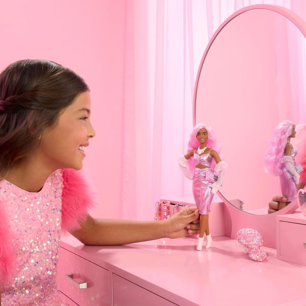 Barbie Estilo Deluxe Cabelo Rosa #1