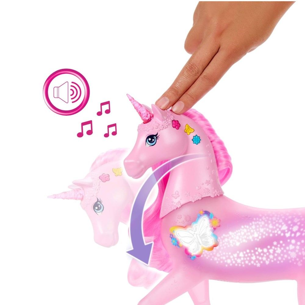 Unicórnio da Barbie com luz e sons