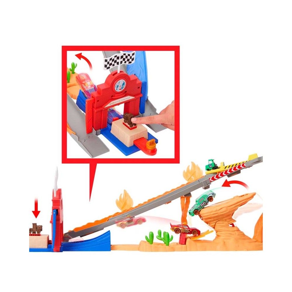 Playset Corrida Radiador Springs com Armadilhas