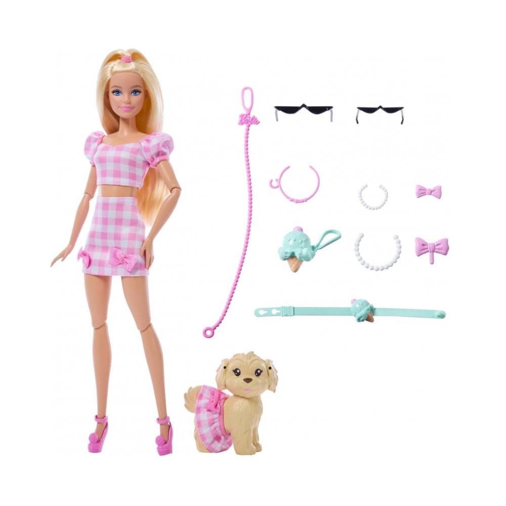Barbie Twinning Look Fashion com Cão de Estimação Rosa