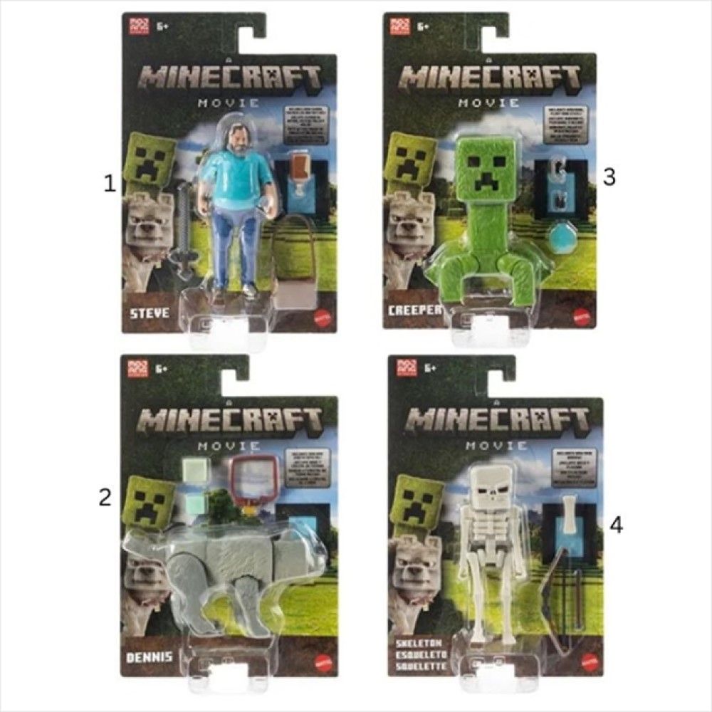 Sortido de Figuras Action do Filme Minecraft