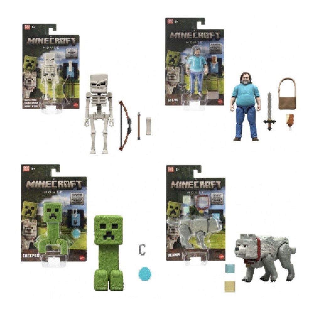 Sortido de Figuras Action do Filme Minecraft