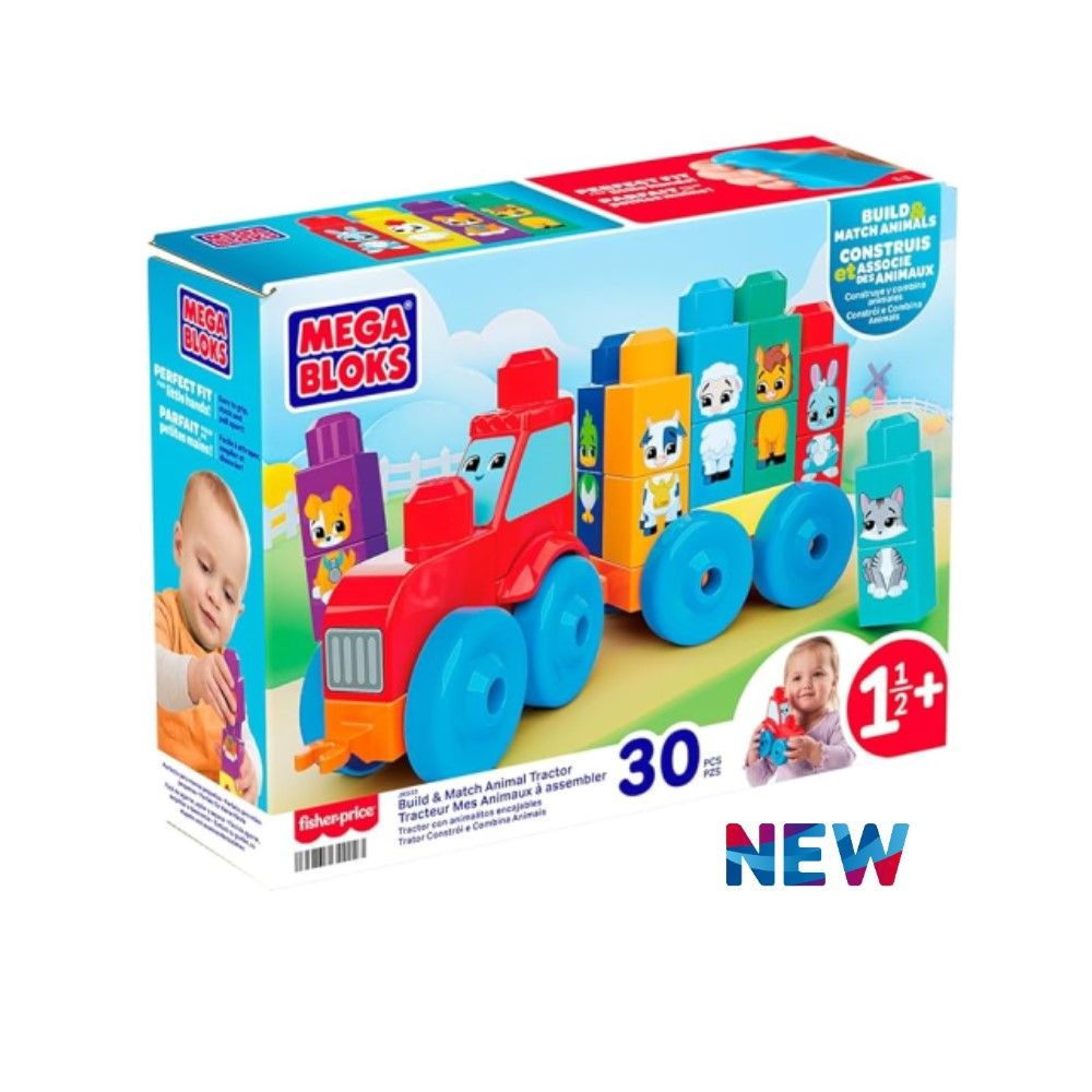 Mega Tractor com animais da Quinta (30 pcs)