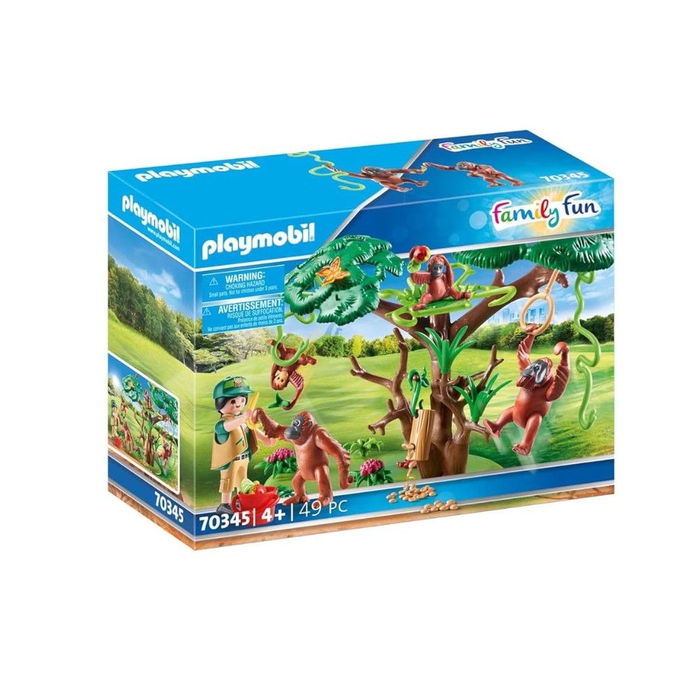 Orangotangos com árvore