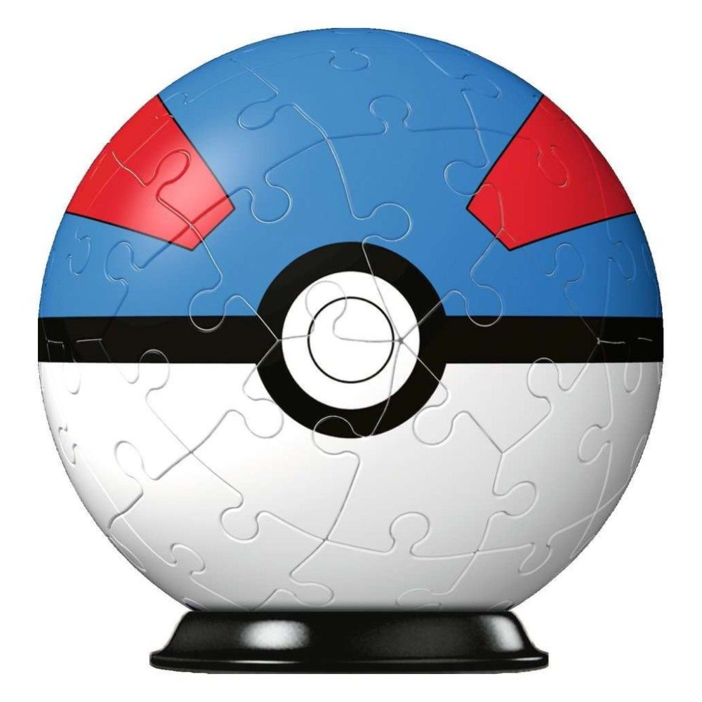 Pzl 3D - Bola Pokemon Mega Ball (54 peças)