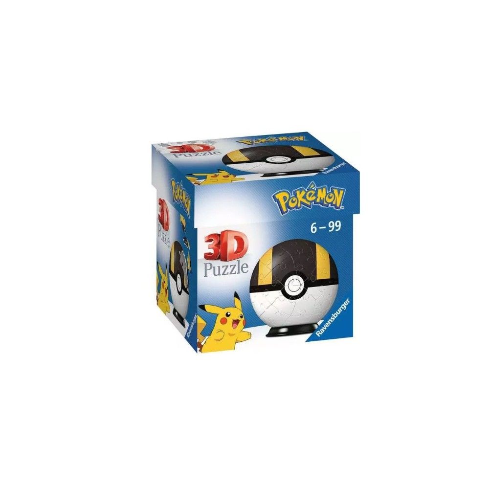 Pzl 3D - Bola Pokemon Ultra Ball (54 peças)