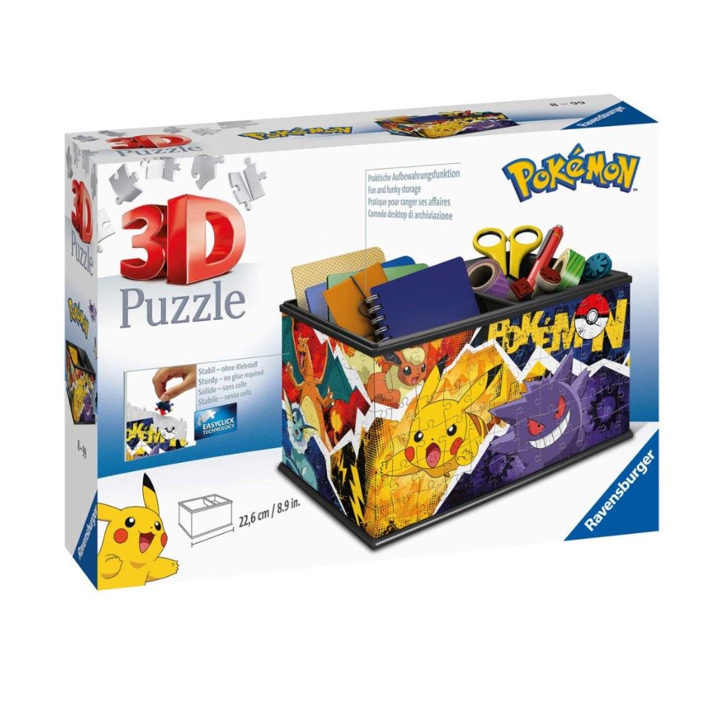 Pzl 3D - Caixa de arrumação Pokemon