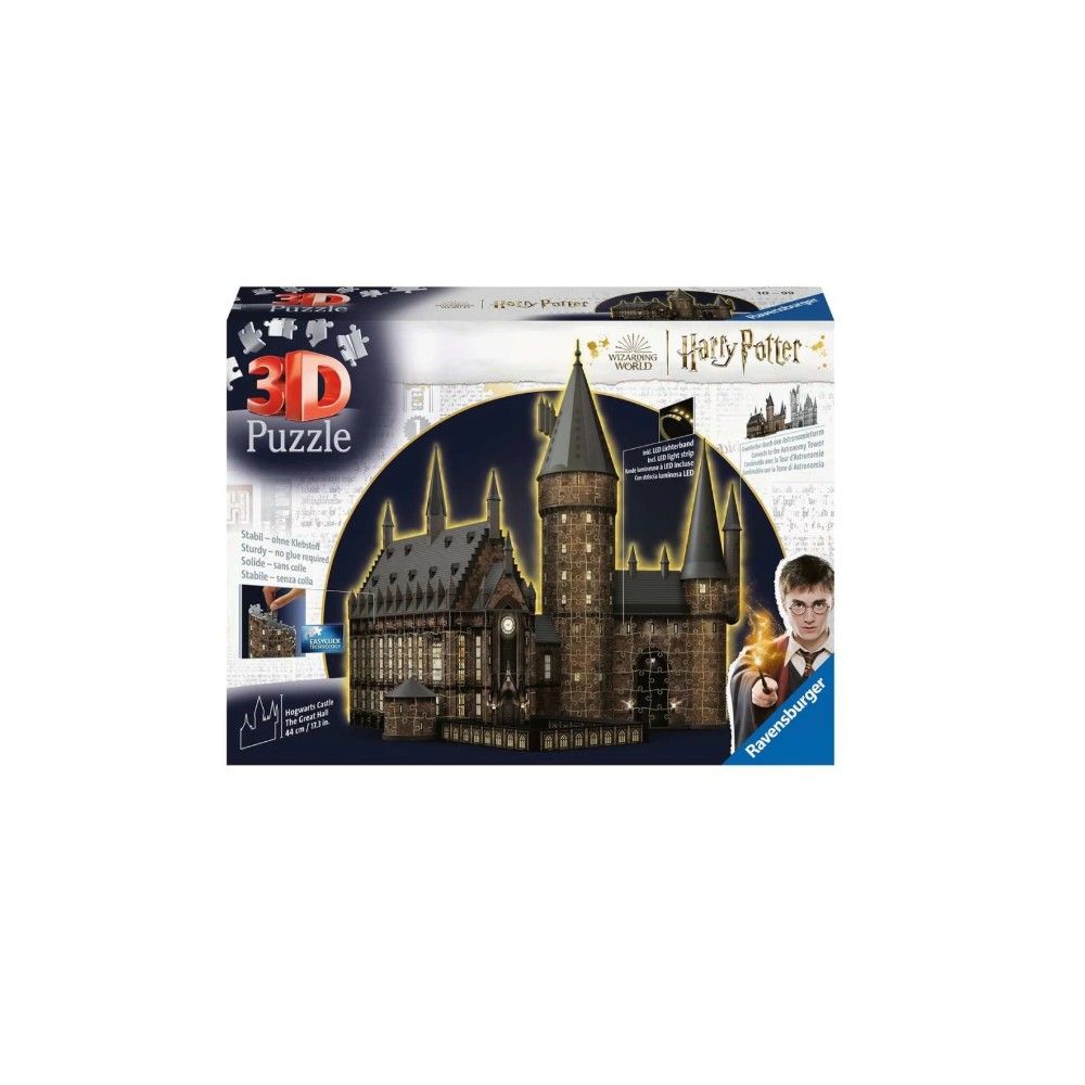Pzl 3D - Castelo de Hogwarts, salão principal (Edição nocturna)