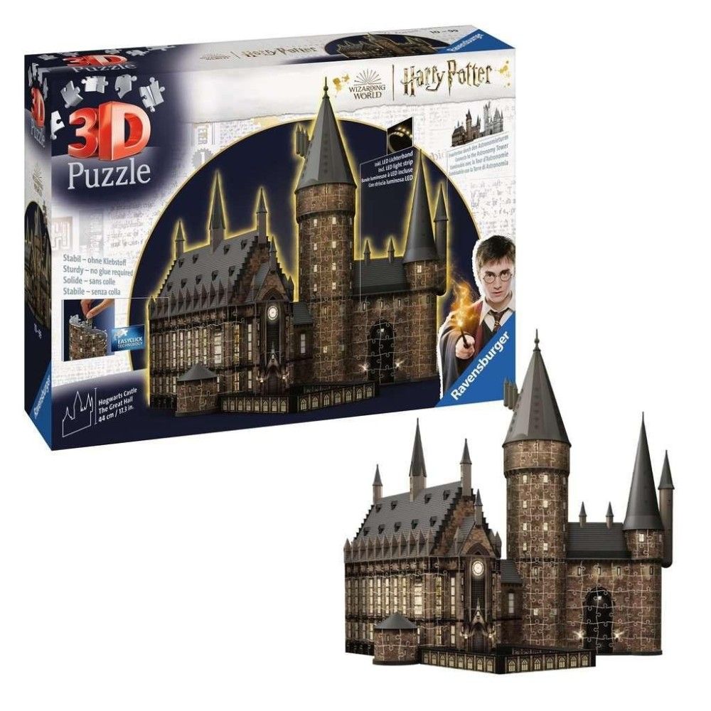Pzl 3D - Castelo de Hogwarts, salão principal (Edição nocturna)