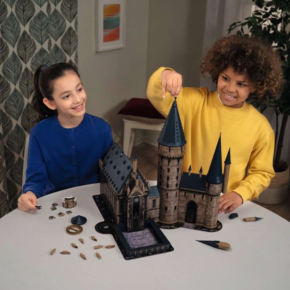 Pzl 3D - Castelo de Hogwarts, salão principal (Edição nocturna)