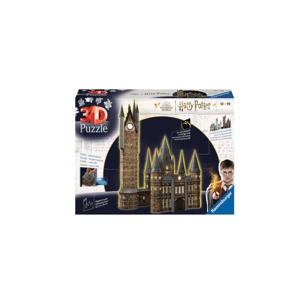 Pzl 3D - Castelo de Hogwarts, torre de Astronomia (Edição nocturna)