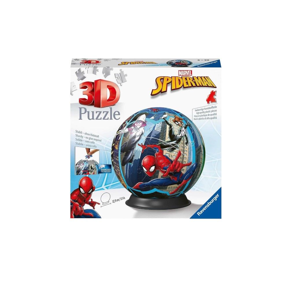 Pzl 3D - Bola Spiderman (72 peças)