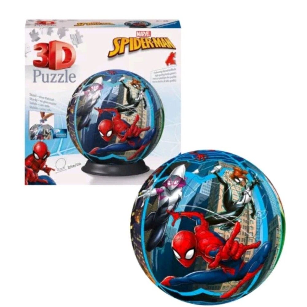 Pzl 3D - Bola Spiderman (72 peças)