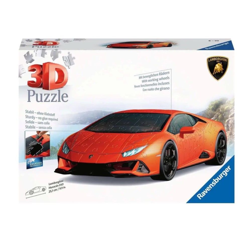Pzl 3D - Lamborghini Huracán EVO laranja