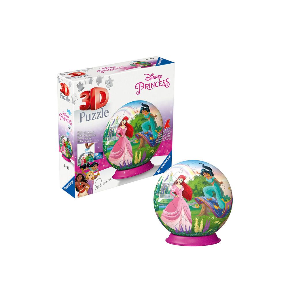 Pzl 3D - Bola Princesas Disney (72 peças)