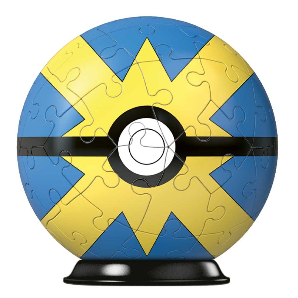 Pzl 3D - Bola Pokemon Quick Ball (54 peças)