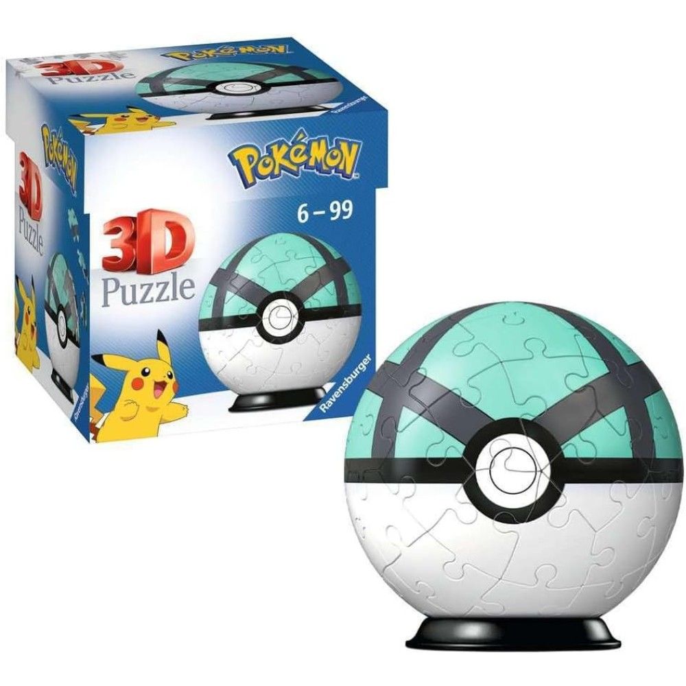 Pzl 3D - Bola Pokemon Net Ball (54 peças)
